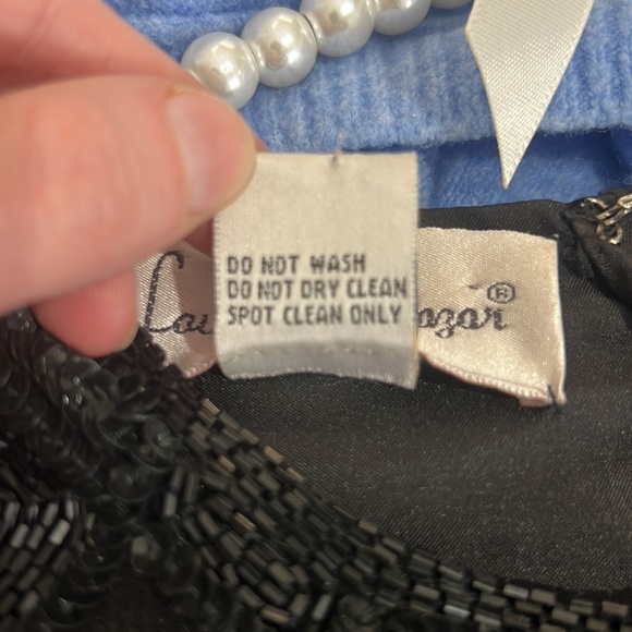 VINTAGE SILK LAURENCE KAZAR NEW YORK SEQUIN DRESS-SIZE SMALL - Picture 5 of 14